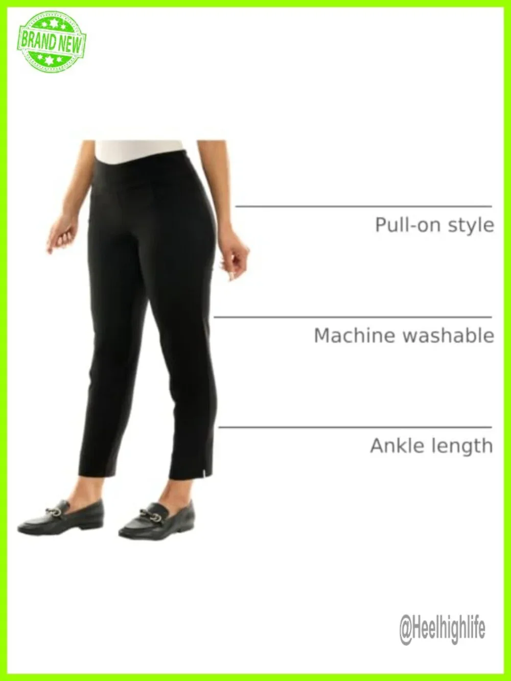 Slim Fit Pull-On Ankle Pants with Millennium Fabric